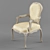 Elegant Louis Style Armchair 3D model small image 1