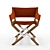 Foldable DePadova Sundance Chair 3D model small image 3