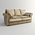 Elegant Beige Sofa: Timeless Comfort 3D model small image 1