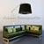 Asian Oasis Banquette 3D model small image 1