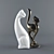 Title: Elegant Porcelain Cat Figurines 3D model small image 1