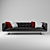 DLS Mercury - Stylish and Spacious 3-Seater Sofa 3D model small image 2