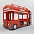 London Bus Bunk Bed 3D model small image 1