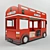 London Bus Bunk Bed 3D model small image 2