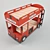 London Bus Bunk Bed 3D model small image 3