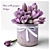 Elegant Purple Tulip Bouquet 3D model small image 1