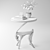 Elegant Gazelle Side Table 3D model small image 2