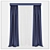 Luxurious Taffeta Curtains 3D model small image 2