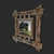 Antique Double Wooden Framed Painting 3D model small image 3