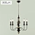 Vintage Glass-Embellished Chandelier 3D model small image 2