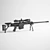 Barrett M98B Sniper Rifle: Realistic Size, Vray Materials 3D model small image 1