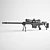 Barrett M98B Sniper Rifle: Realistic Size, Vray Materials 3D model small image 2