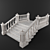 Elegant Marble Staircase 3D model small image 1