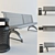 Multipurpose Outdoor Bench Set 3D model small image 1