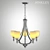 Hinkley Truman Antique Nickel Chandelier 3D model small image 2