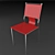 Elegant Leather and Chrome Chair 3D model small image 1