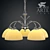 Elegant Milanese Bronze Chandelier 3D model small image 1