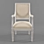 Elegant Louis Chair 3D model small image 2