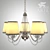 ORLEAN A9310LM-5WG: Provence-inspired Chandelier 3D model small image 1