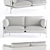 Andtradition Cloud 2 Seater Sofa: Sleek and Comfortable 3D model small image 1