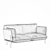 Andtradition Cloud 2 Seater Sofa: Sleek and Comfortable 3D model small image 3