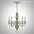 Antique Nickel Hinkley Cambridge Chandelier 3D model small image 2