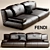 Luxurious FENDI CASA Agadir Sofa 3D model small image 2