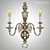 Hinkley Cambridge Antique Nickel Wall Sconce 3D model small image 1