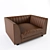 Elegant Comfort: Tacchini Single Seater Sofa 3D model small image 1