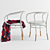 Cozy Thonet Chair Set 3D model small image 2