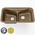 Florentina Crete 860: Dual Bowl Inset Sink 3D model small image 1