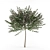 Compact Colorful Willow Bush 3D model small image 1