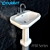 DURAVIT 1930 Pedestal Sink 3D model small image 1