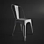 Silver Metal Chair 3D model small image 3