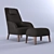 Maxalto Febo Bergére Armchair with Footstool: Your Ultimate Relaxation Spot 3D model small image 1