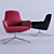 Elegant Zanotta Kent Armchair 3D model small image 1