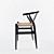 Wegner Wishbone Chair: Sleek Design for Modern Spaces 3D model small image 2