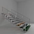 Sleek Glass Staircase 3D model small image 1