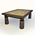 Elegant Carved Table 3D model small image 1