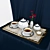 Ranunculus Tea Set: Decorative, Elegant, and Functional 3D model small image 1