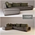 Voga Sofa: Streamlined Elegance for Modern Living 3D model small image 1