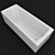 Luxury Acrylic Swana Bathtub 3D model small image 1