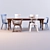 Gray 33 Table & InOut Chairs: Versatile Elegance 3D model small image 2