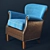 Academic Elegance: Professor Armchair 3D model small image 1