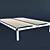Sleek Steel Bed Frame 3D model small image 1