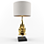 Elegant Gold Lotus Lamp 3D model small image 1