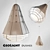 GeoLight Dushes - Leather Panel Pendant Lamp 3D model small image 1