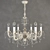 Opulent Brocade 6-arm Chandelier 3D model small image 1