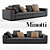 Sleek Minotti Leonard Sofa 3D model small image 1