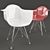 Plastic Designer Chair with Steel Legs 3D model small image 2